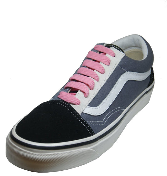 Lacets plats larges skateboard rose foncé
