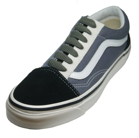 Lacets plats larges skateboard gris anthracite