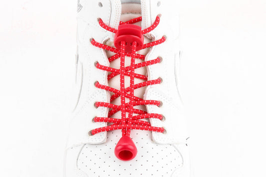 Lacets élastiques ronds fins rouges IRUN
