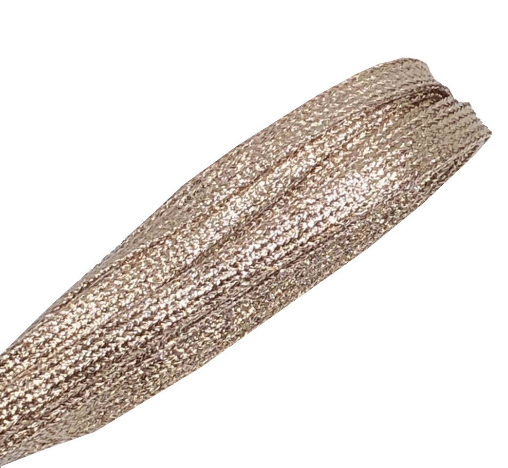 Thin rose gold glitter flat laces