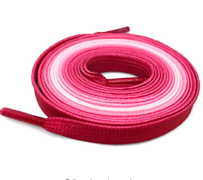 Grenadine red gradient laces - Tie-dye