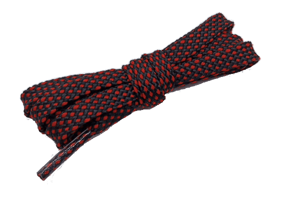Lacets sports bicolores noir et rouge