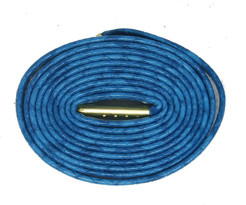 Luxury marbled blue snakeskin flat laces