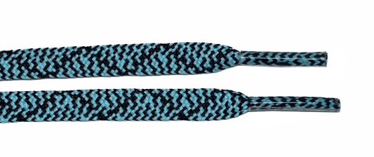 Lacets plats running Spider bleu et noir