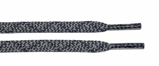 Lacets plats running Spider gris et noir.
