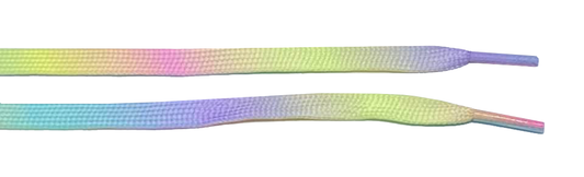 Lacets plats tie and dye multicolore fraîcheur