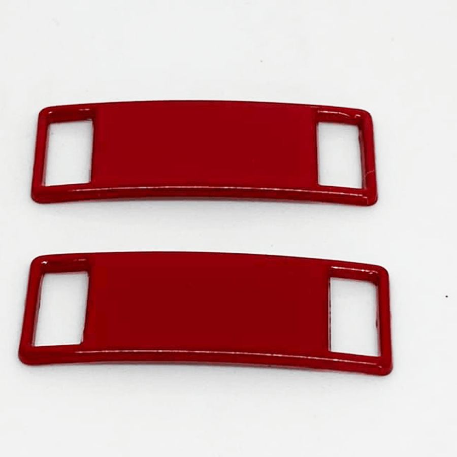 Set de plaque en métal rouge pour lacets chaussures