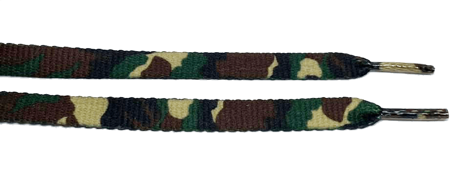 Army green camouflage laces