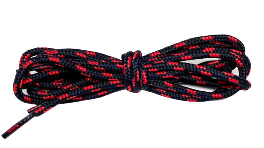 Black and red two-tone round laces