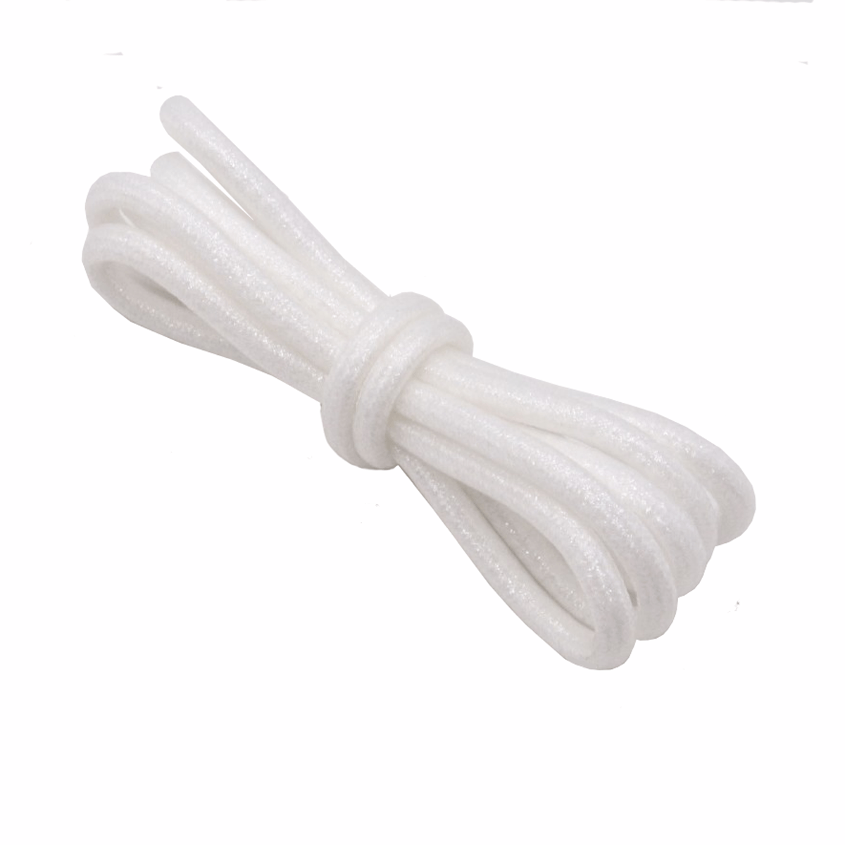Lacets ronds blanc neige pailletés en Lurex