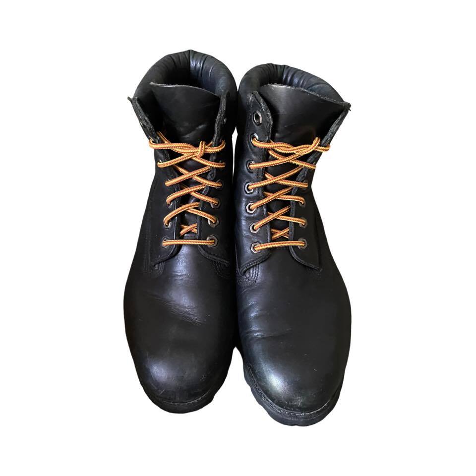 Brown and yellow hiking boot laces