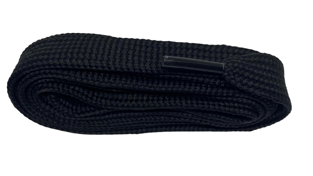 Flat laces 1.8 cm wide Black - Crazylace