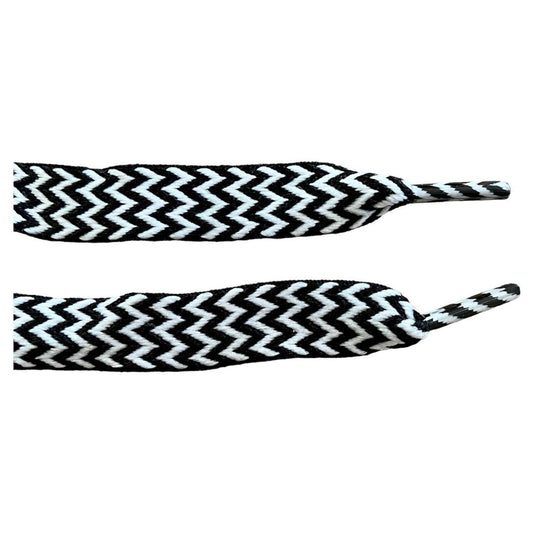 White and black Lanvin-style flat laces