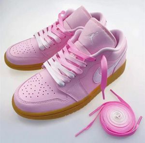 Marshmallow pink gradient laces - Tie-dye