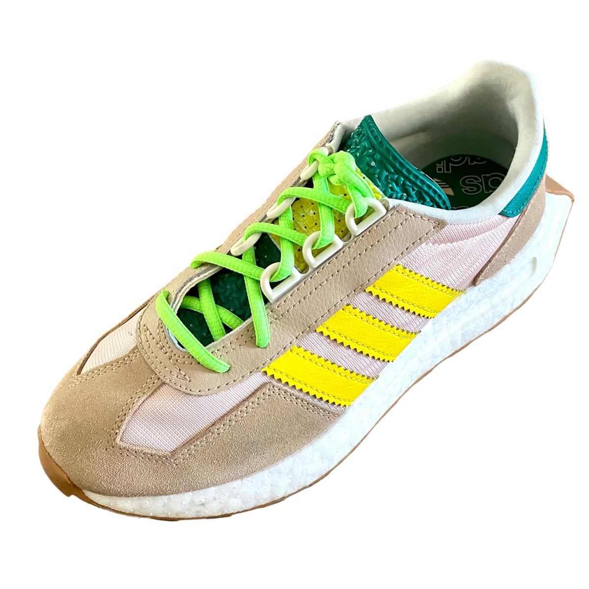 Lacets ovales vert fluo sport