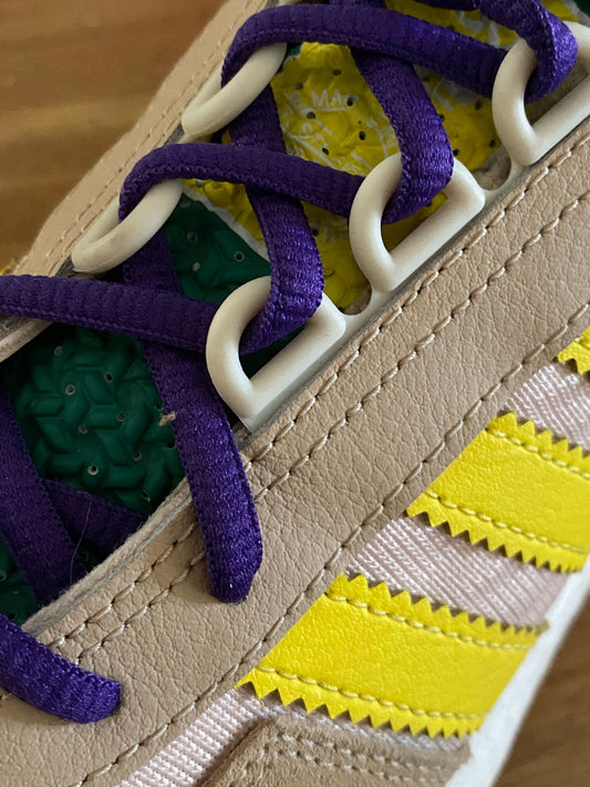 Lacets ovales violets sport
