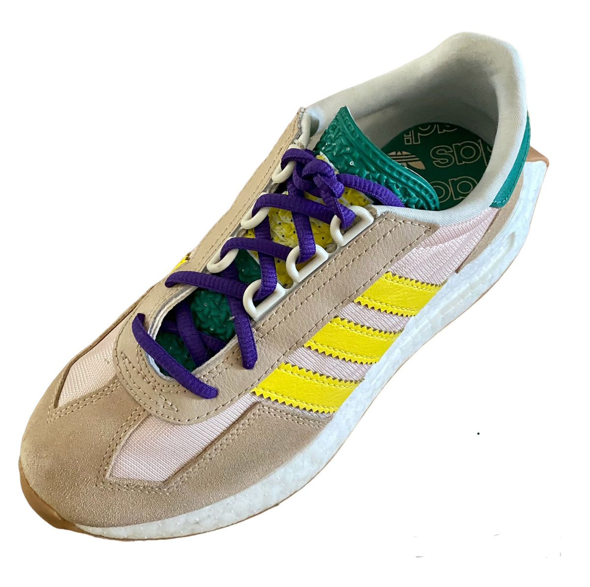 Purple oval athletic laces