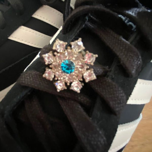 Bijoux à lacets " Fleur " strass