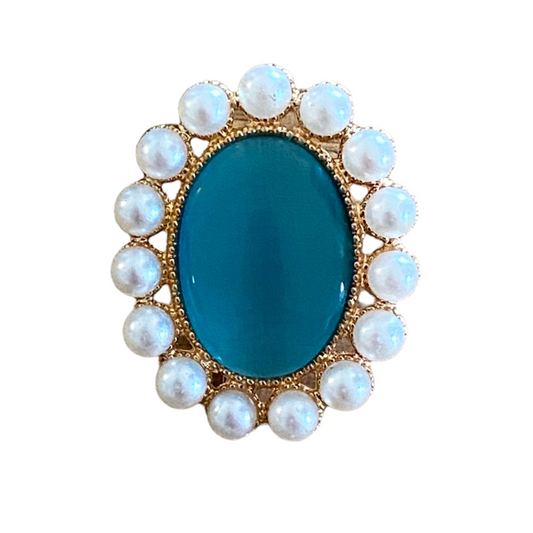 Bijoux à lacets ovales Ginette Turquoise