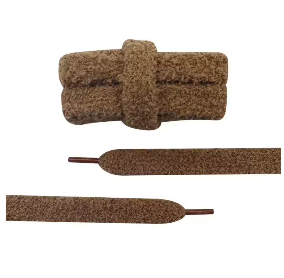 lacets fluffy marron moccha