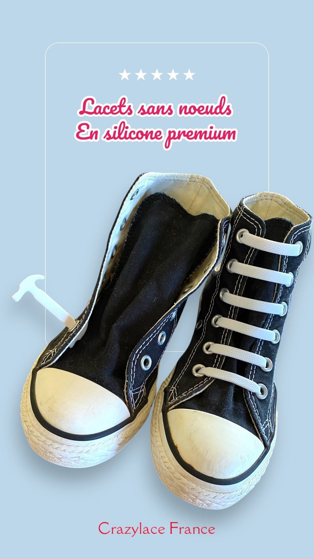No-tie silicone shoelaces for adults