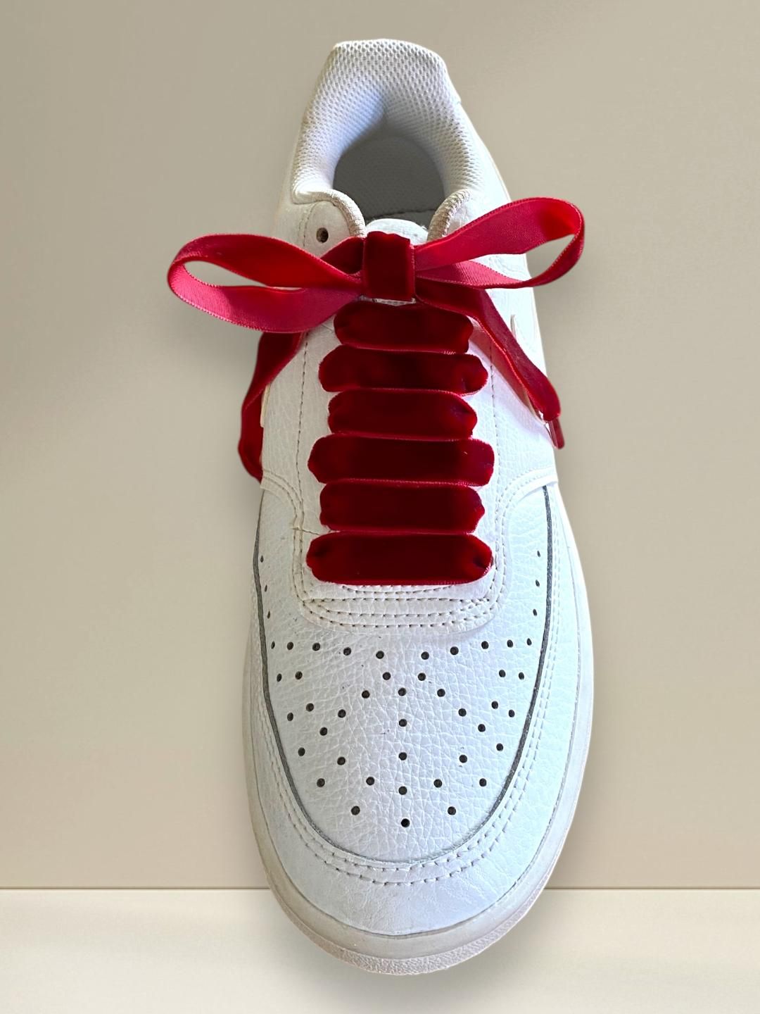 Burgundy velvet laces