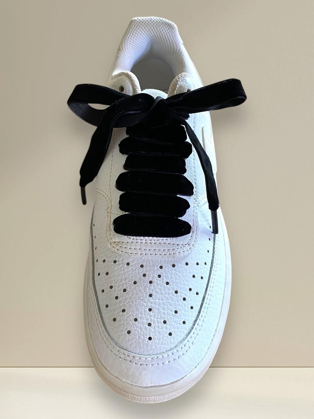 Ebony black velvet laces