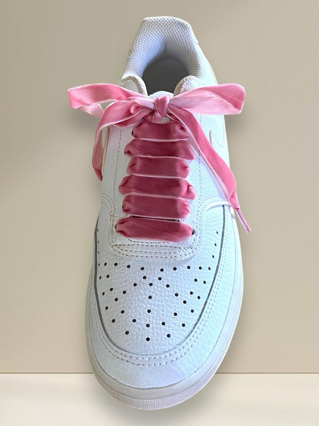Lacets velours rose Pompadour