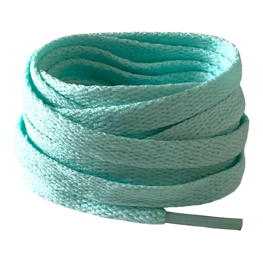 Lagoon blue flat laces for sneakers | CrazyLace
