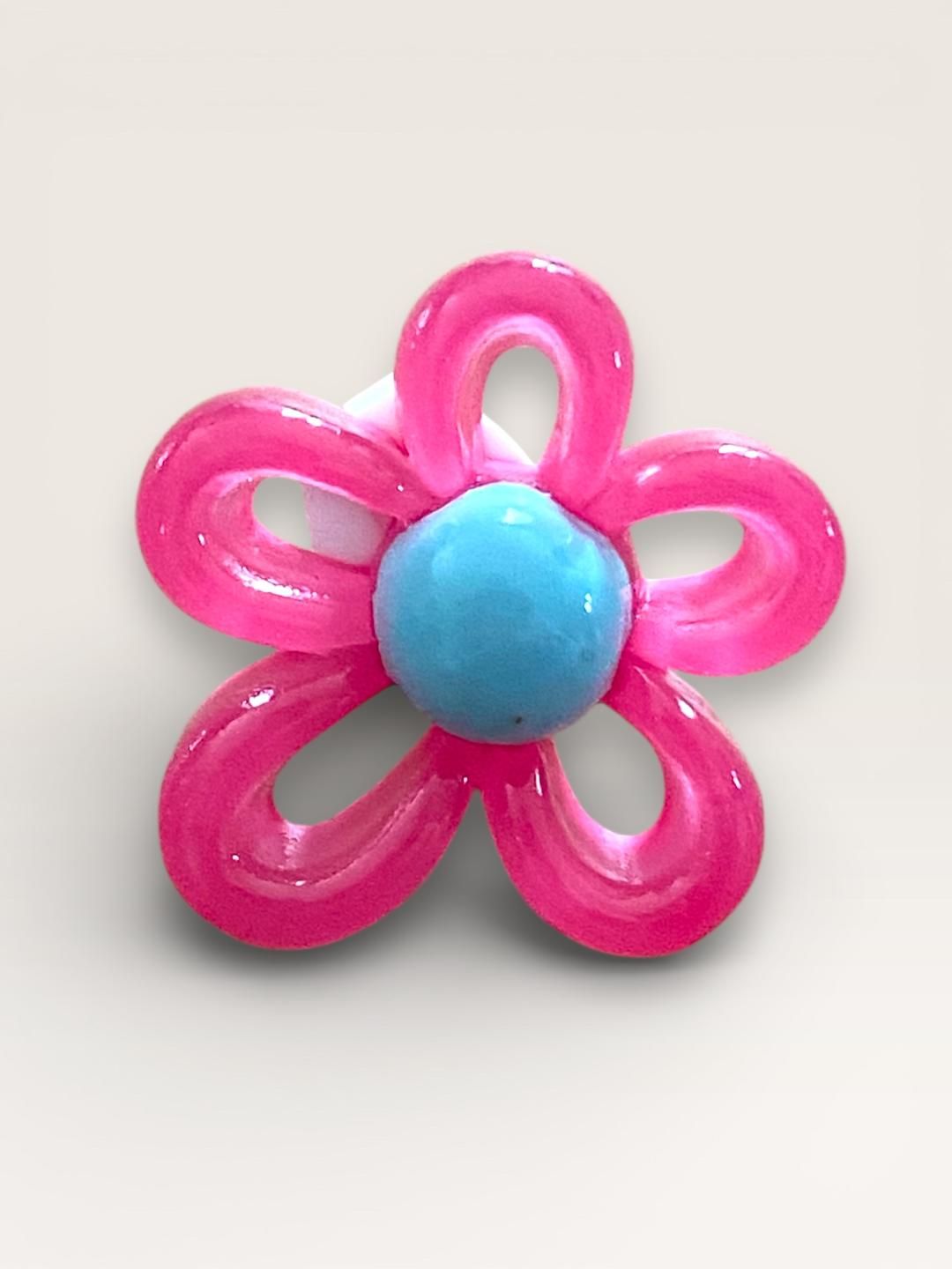 Colorful resin Pop Flower clips - Crazylace