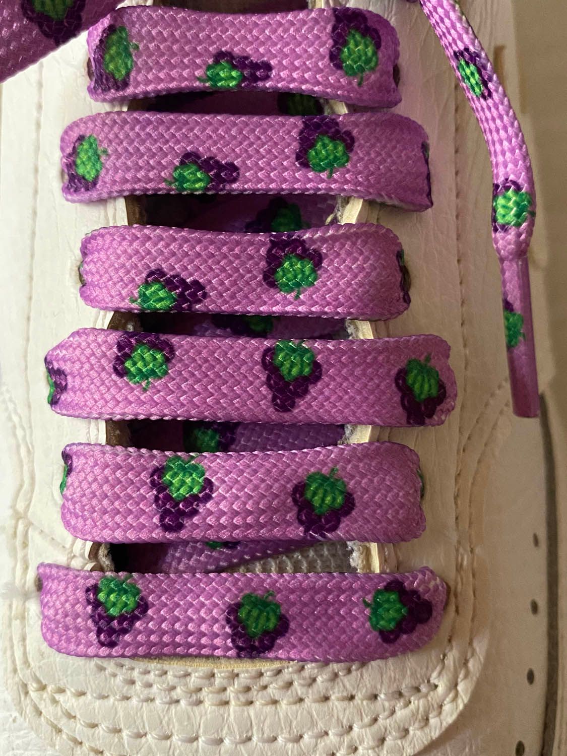 Lacets imprimés raisins pour sneakers