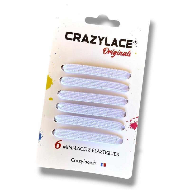 Colored flat elastic mini-laces with aglets – Crazylace France