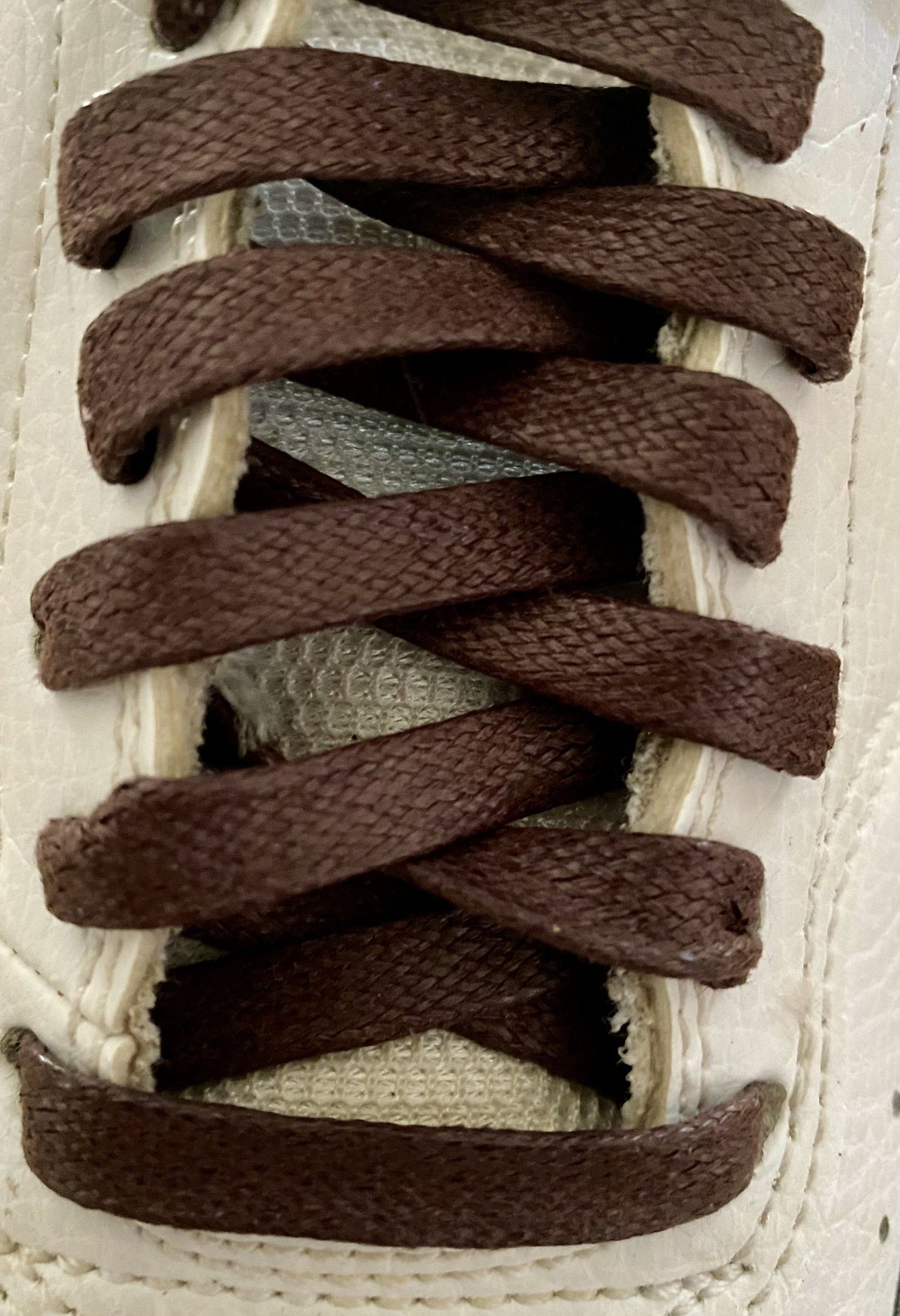 Lacets cirés plats marron chocolat en coton - Pour chaussures et sneakers