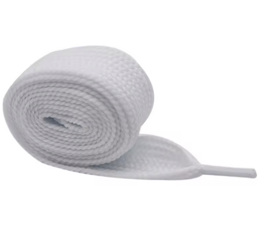 Lacets plats XL larges blancs 2cm pour sneakers