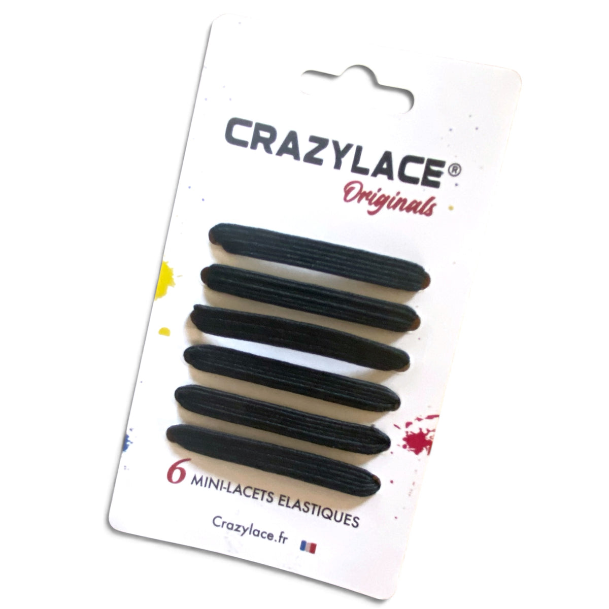 Black Flat Elastic Mini-Laces with Aglets – Crazylace France