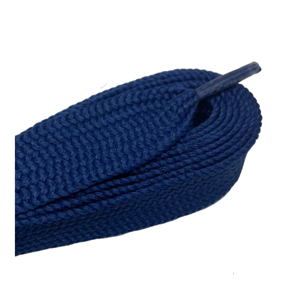 Lacets plats XL larges bleu marine 2cm pour sneakers