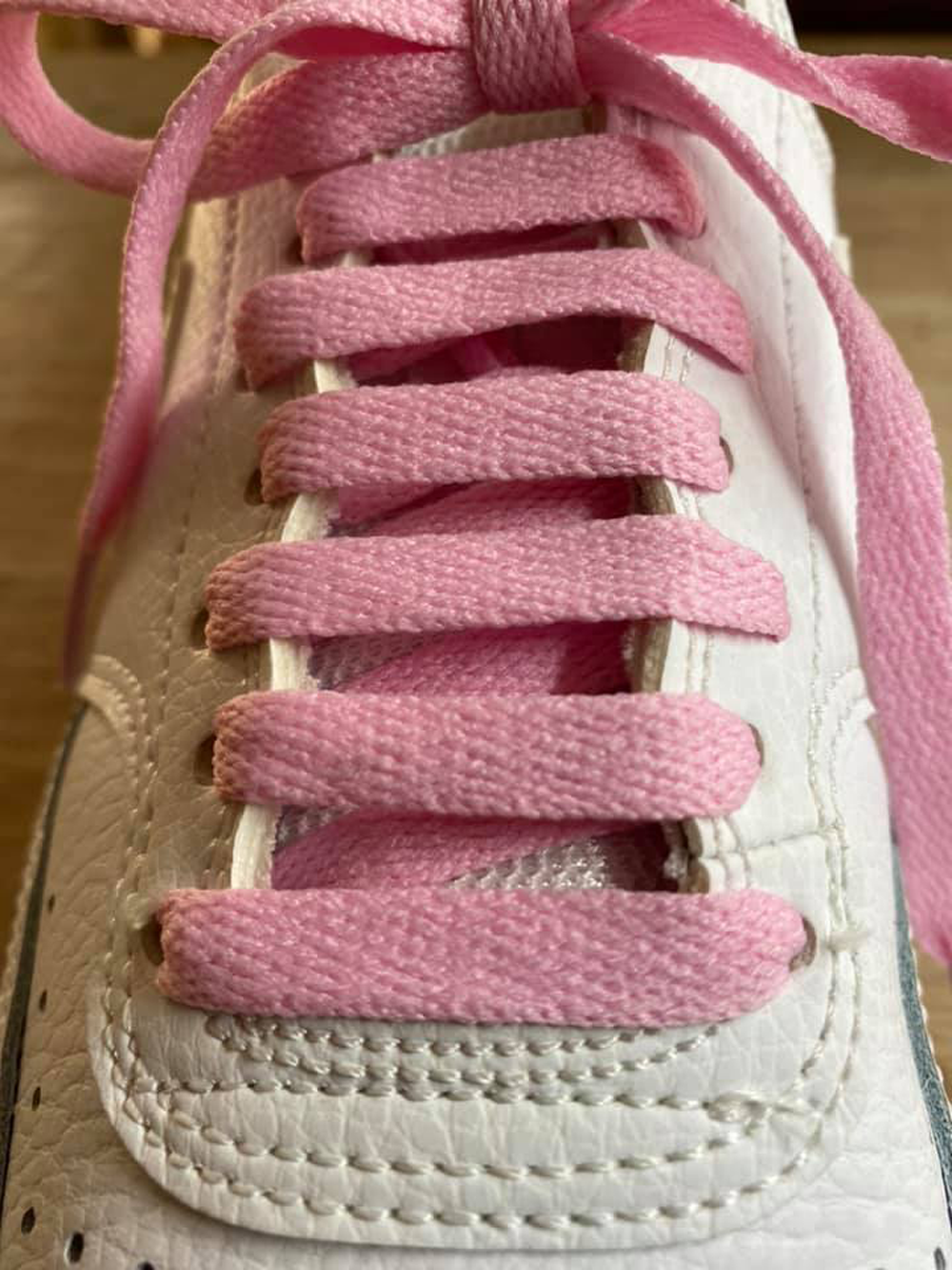 Lacets plats rose malabar pour chaussures et Sneakers en matière recyclée