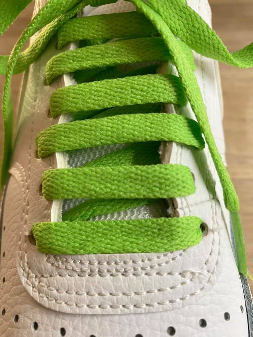Matcha green flat laces for sneakers | CrazyLace
