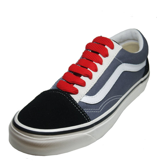 Lacets plats larges skateboard rouges