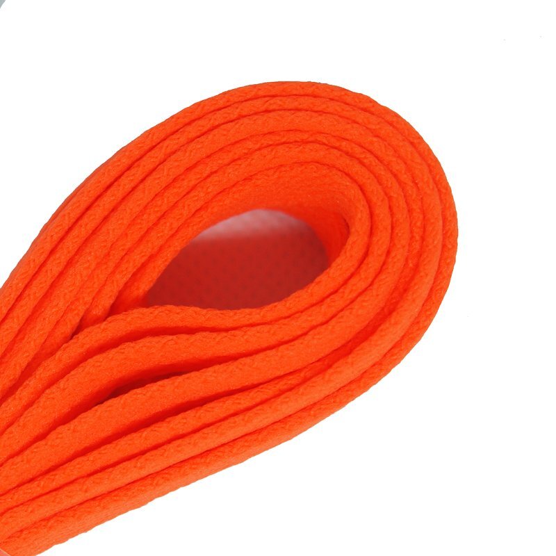 Wide flat neon orange skateboard laces