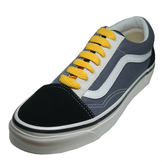 Lacets plats larges skateboard jaunes