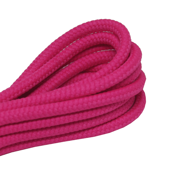 Lacets ronds épais rose fluo
