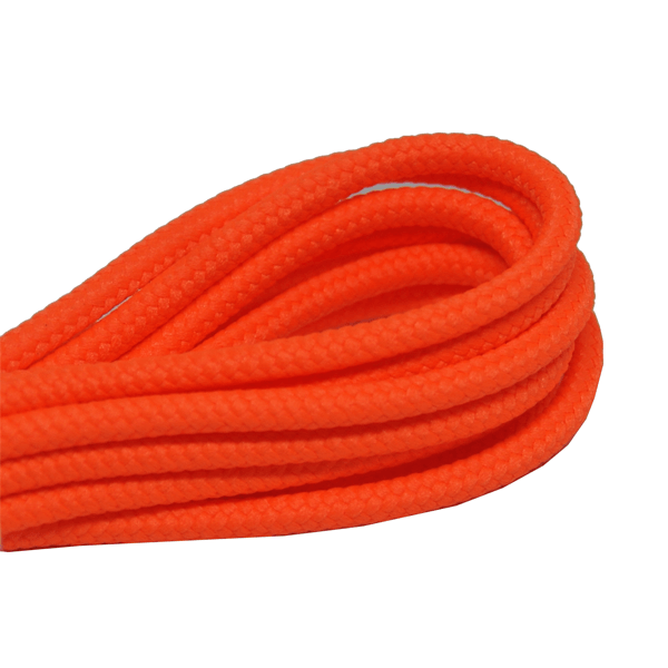 Thick neon orange round laces