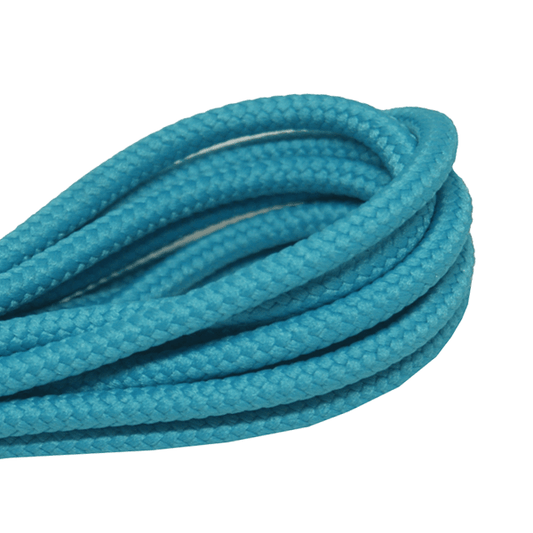 Thick turquoise blue round laces