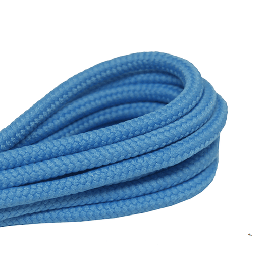 Thick azure blue round laces