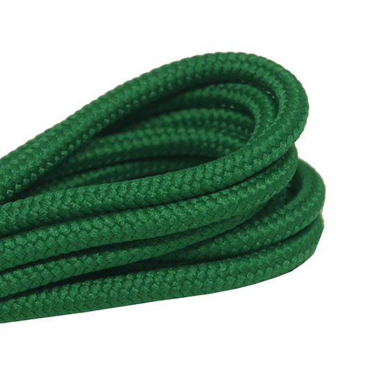 Thick emerald green round laces