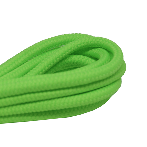 Thick neon green round laces