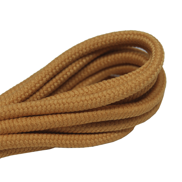 Thick round caramel laces