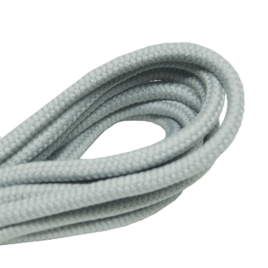 Thick round pearl grey laces