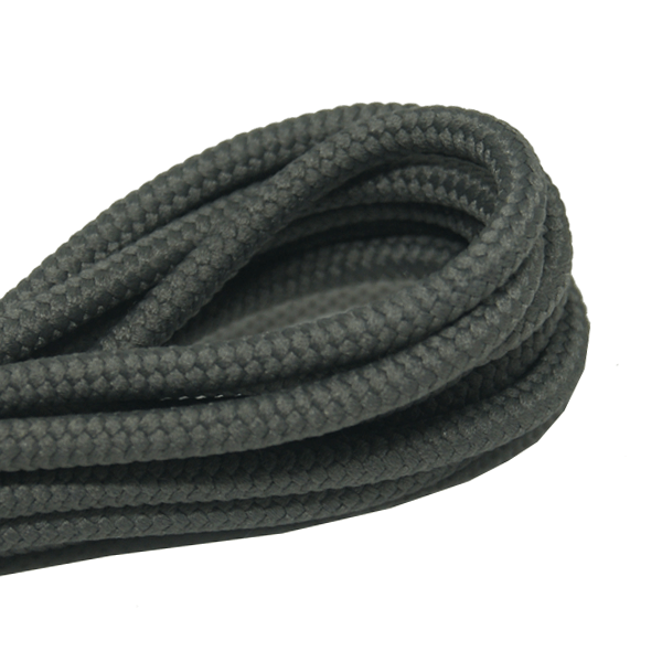 Thick slate grey round laces
